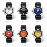 SANDA 3008 Multifunctional Men Outdoor Sports Noctilucent 50m Waterproof Digital Wrist Watch